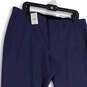 NWT Mens Blue Flat Front Slash Pocket Straight Leg Dress Pants Size 36/30 image number 3