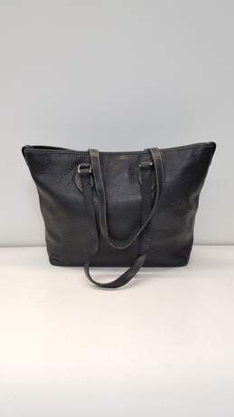 Dooney & Bourke Black Pebbled Leather Double Zip Pocket Tote Bag alternative image