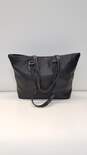 Dooney & Bourke Black Pebbled Leather Double Zip Pocket Tote Bag image number 2