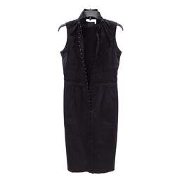 Saint Laurent YSL Black Sheath Victorian Ruffle Dress alternative image