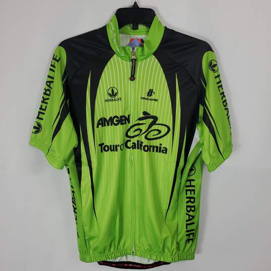 Hincape Men Green Cycling Zip Up Shirt XL NWT image number 1