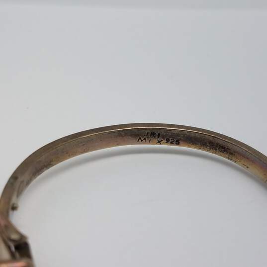 Sterling Silver Belt Buckle Hinge 6 1/2 Inch Bracelet 17.9g image number 9