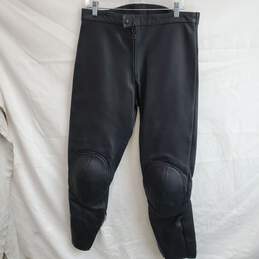 Unbranded Black Leather Riding Pants W/Knee Pads No Size Tag