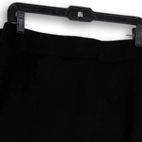 Womens Black Stretch Side Zip Back Slit Straight & Pencil Skirt Size 12 image number 3