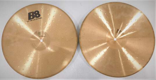 Sabian 14-Inch B8 Hi-Hat Cymbals - Top and Bottom image number 2