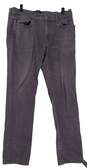 Mens Gray Dark Wash Flat Front Straight Leg Denim Jeans Size W 34 image number 3