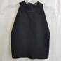 Black stretch knit ribbed tank top women's size S image number 1