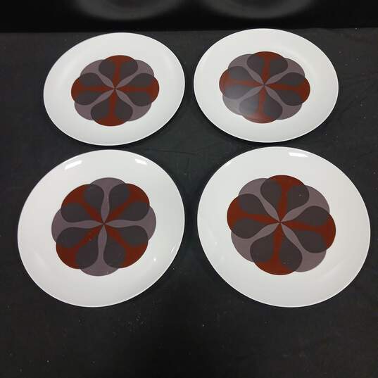 Bundle of Four Mikasa Rainflower Dinner Plates image number 1