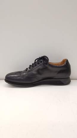 Santoni Italy Black Leather Lace Up Sneakers Men's Size 9 M alternative image