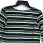 NWT Lildy Womens Green Black Striped Tunic Trapeze & Swing Dress Size S-M image number 4