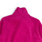 Womens Pink Collared Long Sleeve Full-Zip Fleece Jacket Size Large image number 4