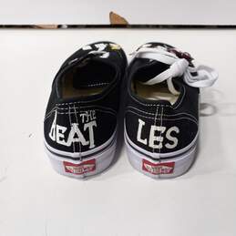 Black And White Vans Sneakers (Custom Painted The Beatles) (Men's Size 9, Women's Size 10.5) NWT alternative image