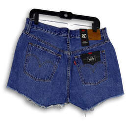 NWT Womens Blue Denim 501 High-Rise 5-Pocket Design Cut-Off Shorts Size 32 alternative image