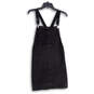 Womens Black Denim Medium Wash Sleeveless Pocket Overall Dress Size 8 image number 1