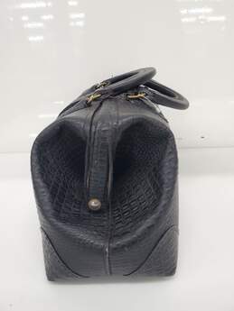 Black Women VTG Genuine Leather Hand Bag/ purse Used (Unbranded) alternative image