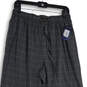 NWT Mens Gray Plaid Flat Front Elastic Waist Drawstring Ankle Pants Size M image number 3