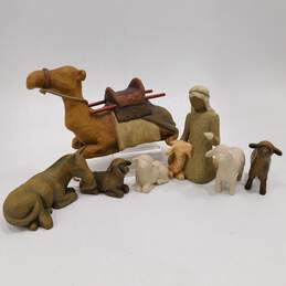VTG Willow Tree Nativity Shepherd & Stable Animals Figurines Susan Lordi Demdaco