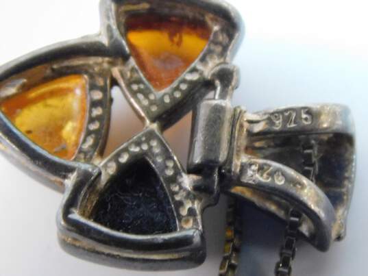 Artisan Sterling Silver Amber Jewelry 15.0g image number 3