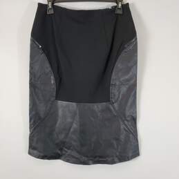 Guess Women Black Faux Leather Pencil Skirt Sz 8 NWT alternative image