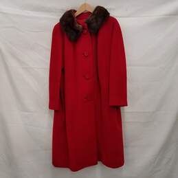 Forstmann Wool Jacket w/ Mink Collar Vintage