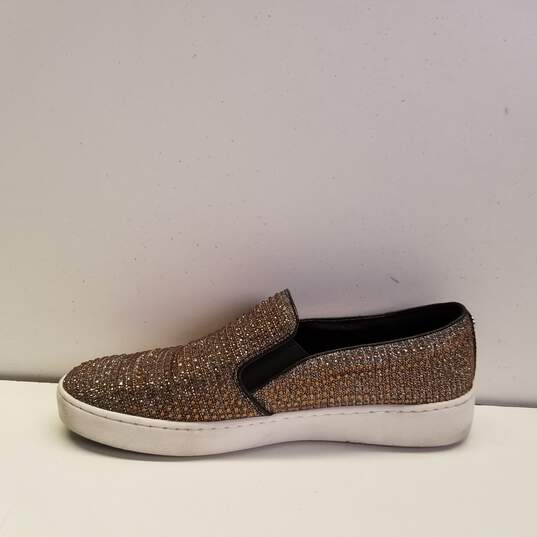 Michael Kors Keaton Glitter Rhinestone Low Slip On Sneakers Shoes Women's Size 9M image number 2