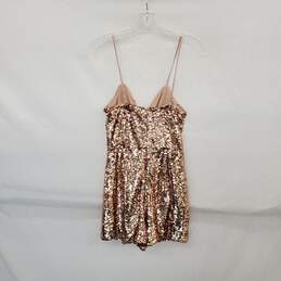 Lulus Pink Sequin Lined Romper WM Size XS NWT alternative image