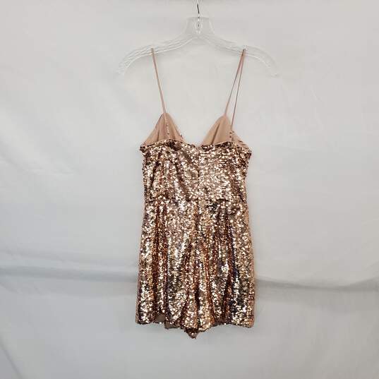 Lulus Pink Sequin Lined Romper WM Size XS NWT image number 2