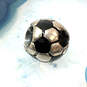 Designer Pandora S925 ALE Sterling Silver Black Soccer Ball Beaded Charm image number 1