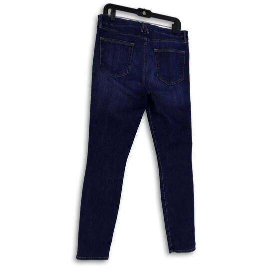 Womens Blue Denim Medium Wash Pocket Stretch Skinny Leg Jeans Size 15/33 image number 2