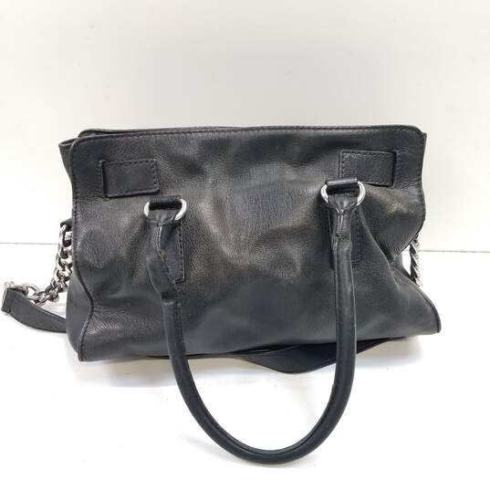 Michael Michael Kors Black Leather Hamilton Tote Bag image number 2