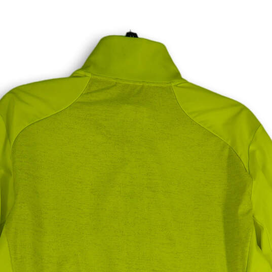 Womens Green Mock Neck Long Sleeve Full-Zip Activewear Jacket Size XL image number 4
