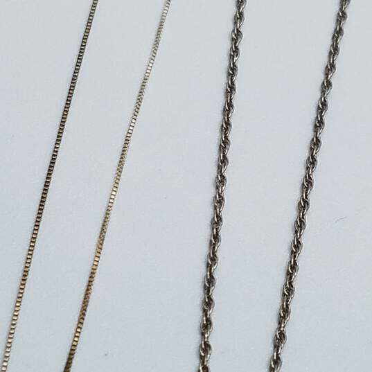 Sterling Silver Glass Necklace Bundle 2pcs 14.4g image number 2