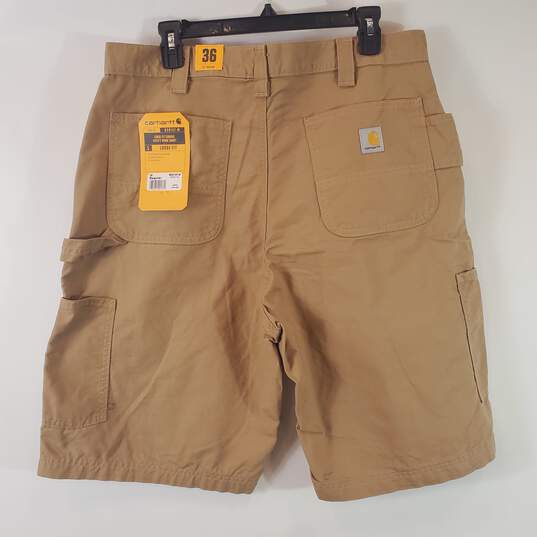 Carhartt Men Brown Canvas Utility Shorts Sz 36 NWT image number 2