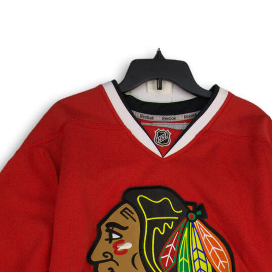 Mens Red Chicago Blackhawks Patrick Sharp #10 Hockey NHL Jersey Size L image number 3