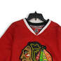 Mens Red Chicago Blackhawks Patrick Sharp #10 Hockey NHL Jersey Size L image number 3