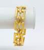 Milor 14K Gold Puffed Slanted Squares Chunky Link Chain Bracelet 24.2g image number 3
