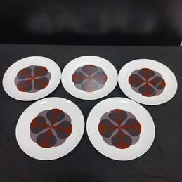 Bundle of Five Mikasa Rainflower Dinner Plates