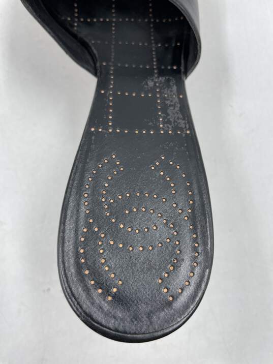 Buy the Authentic Chanel CC Black Sandals W 10