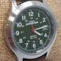 Vintage Retro Timex Expedition 37mm Case Indigld WR 50mm Green Dial Men's Sport Quartz Watch image number 4