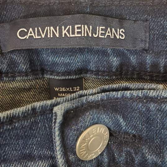 Calvin Klein Men Dark Blue Straight Jeans Sz W36 L32 NWT image number 2
