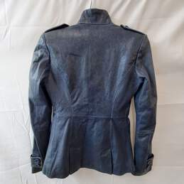 Rachel Zoe Cerulean Leather Style Jacket Size 2 alternative image