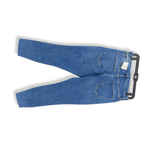 Women's Blue Raw Hem Denim High Rise Skinny Cropped Jeans Size 8 image number 2