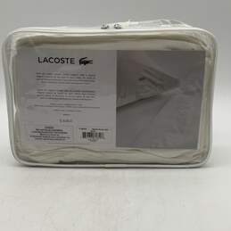 NWT Lacoste White Cotton Washed Percale Bed Sheets Queen Set alternative image