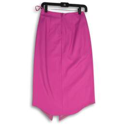 Anthropologie Womens Pink Leather Flat Front Knee Length A-Line Skirt Size 0 alternative image