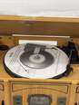 Philco Brown Wood Stereo Turntable Record & CD Cassette Player Not Tested image number 4