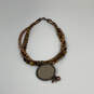 Designer Silpada Sterling Silver Bronze Beaded Pendant Necklace w/ Dust Bag image number 1