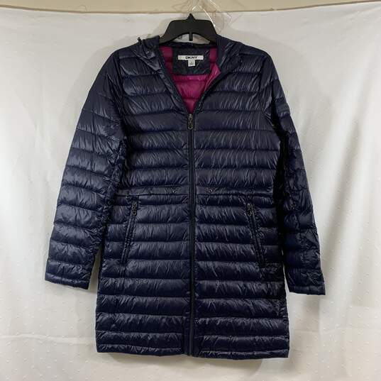 Women's DKNY Navy Puffer Jacket, Sz. S image number 1