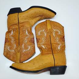 La Sierra Y Ostrich Western Coby Boots Size 10 alternative image