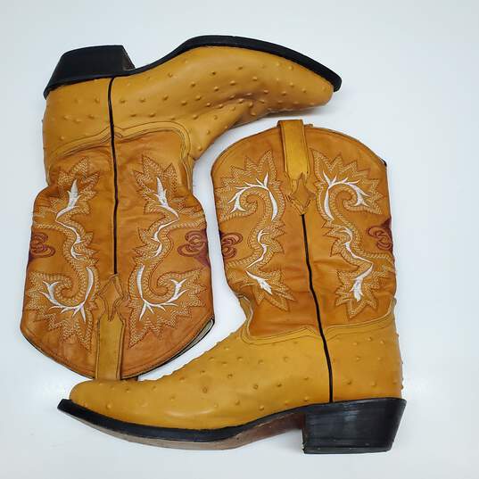 La Sierra Y Ostrich Western Coby Boots Size 10 image number 2