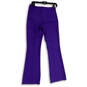 NWT Womens Purple Flat Front Slash Pockets Bootcut Leg Dress Pants Size 0p image number 2